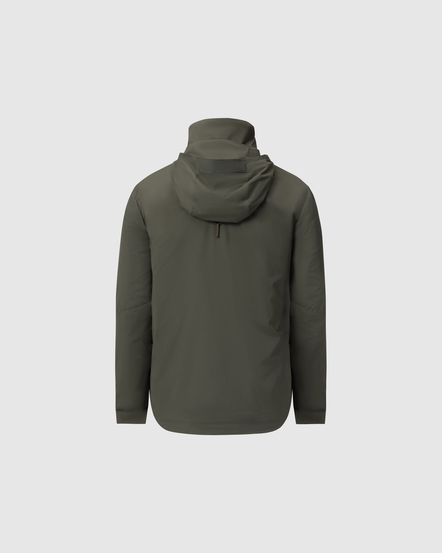 On form back photo of the Tomahawk Performance Crosswind Jacket, a tactical windbreaker, in Ranger Green.