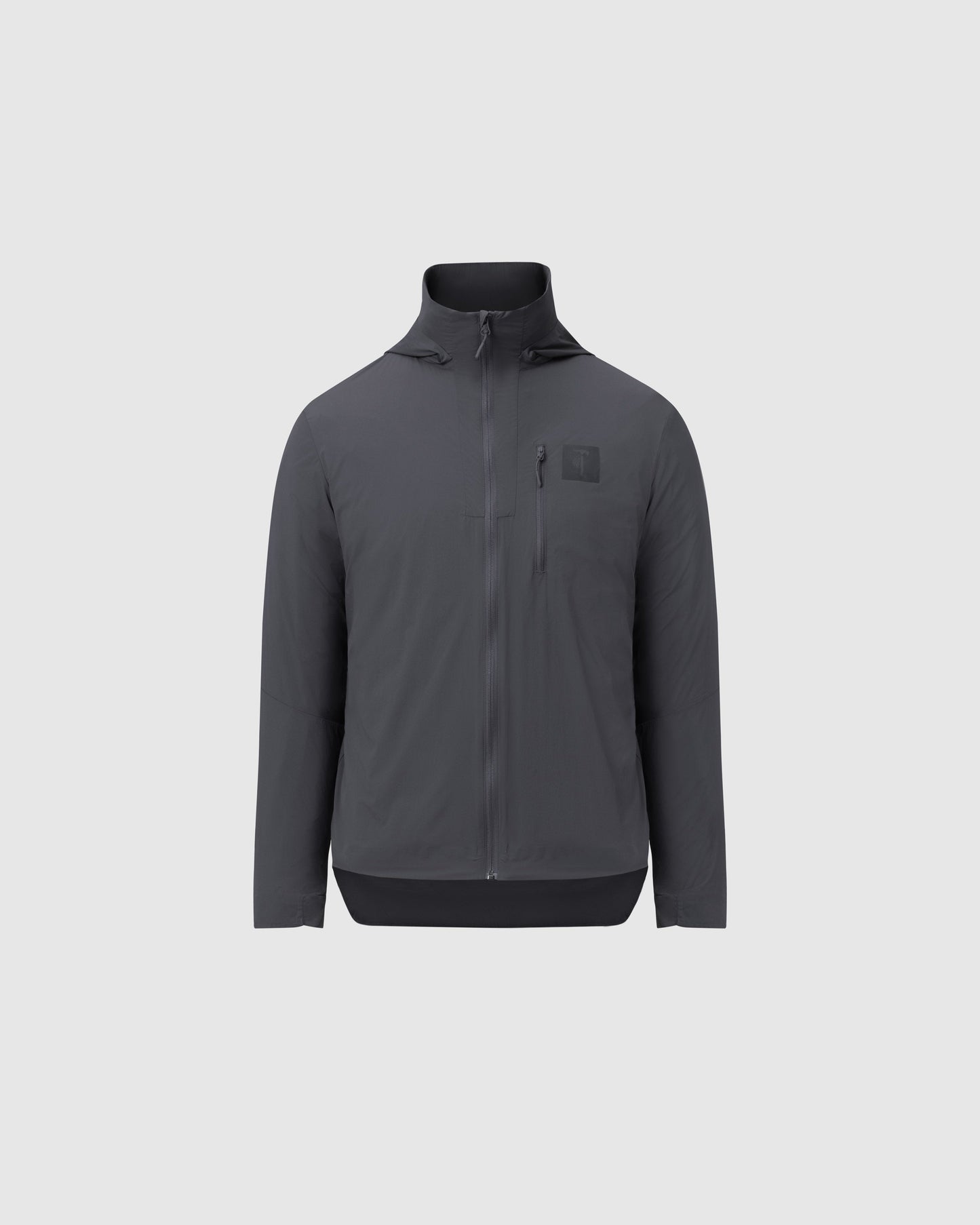 On form frontal photo of the Tomahawk Performance Crosswind Jacket, a tactical windbreaker, in Urban Grey.
