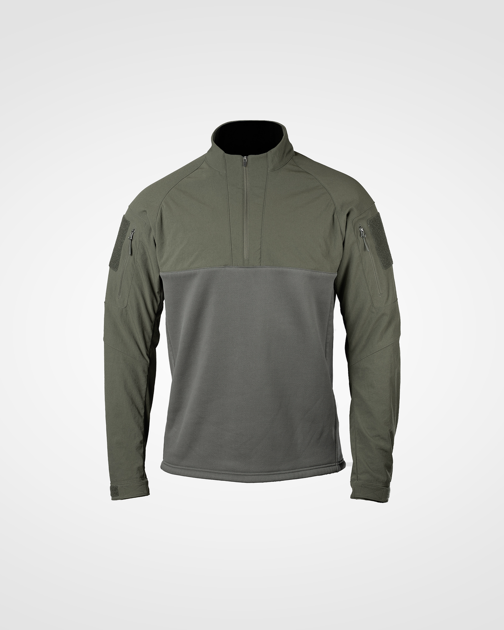 Tomahawk Performance cold weather insulated combat shirt in Ranger Green on a white background