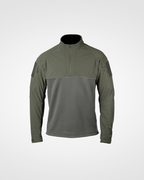 Tomahawk Performance cold weather insulated combat shirt in Ranger Green on a white background