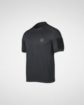 Black athletic shirt with Tomahawk Performance brand logo on a light gray background