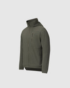 On form photo of the Tomahawk Performance Crosswind Jacket, a tactical windbreaker, in Ranger Green.
