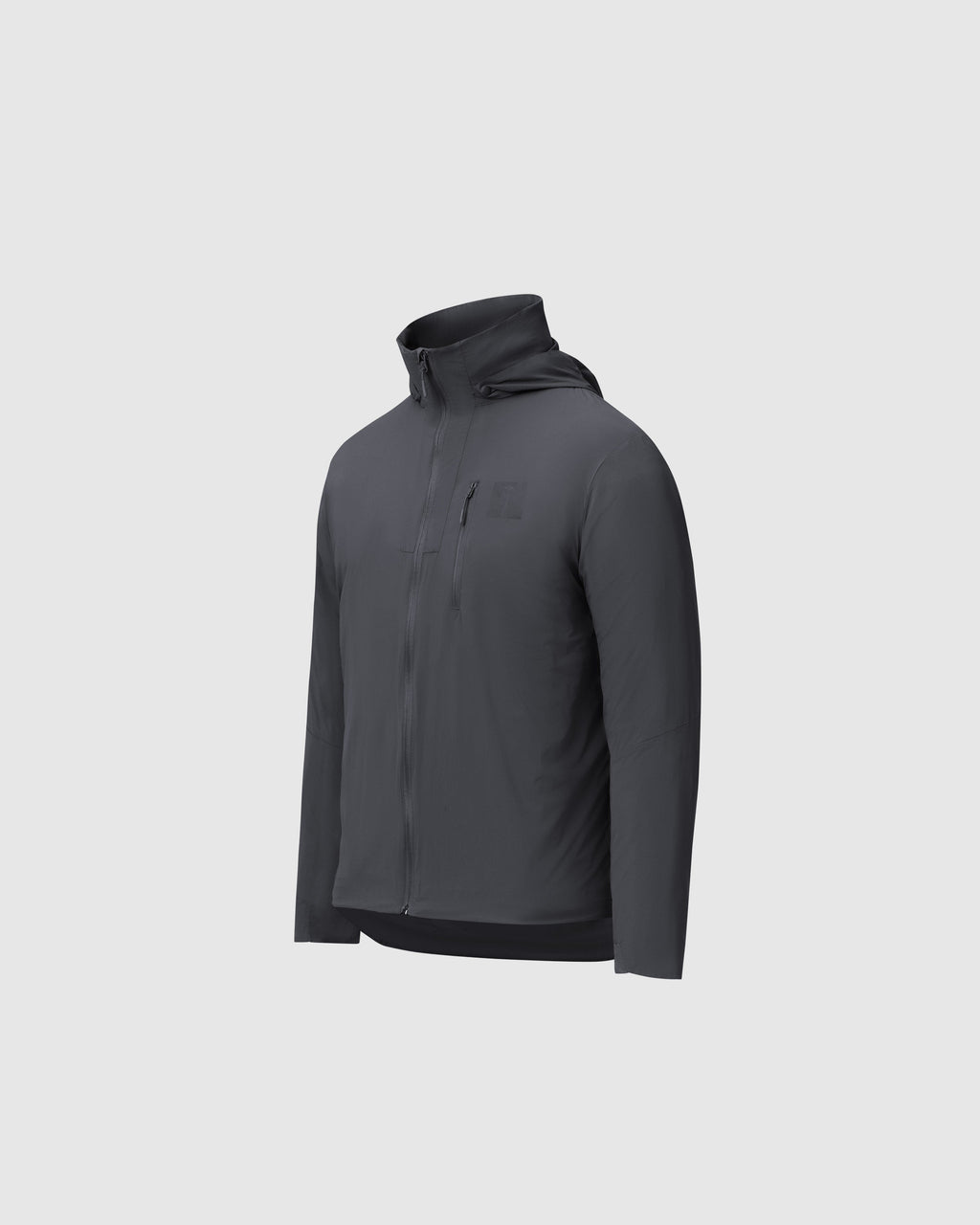 On form photo of the Tomahawk Performance Crosswind Jacket, a tactical windbreaker, in Urban Gray.

