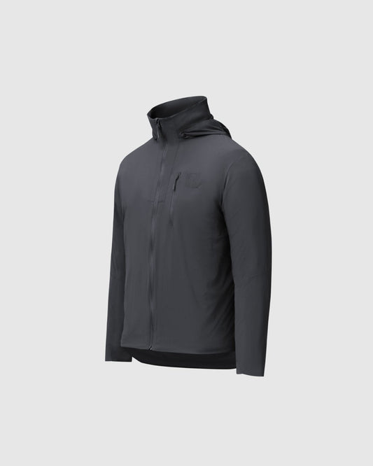 On form photo of the Tomahawk Performance Crosswind Jacket, a tactical windbreaker, in Urban Grey.
