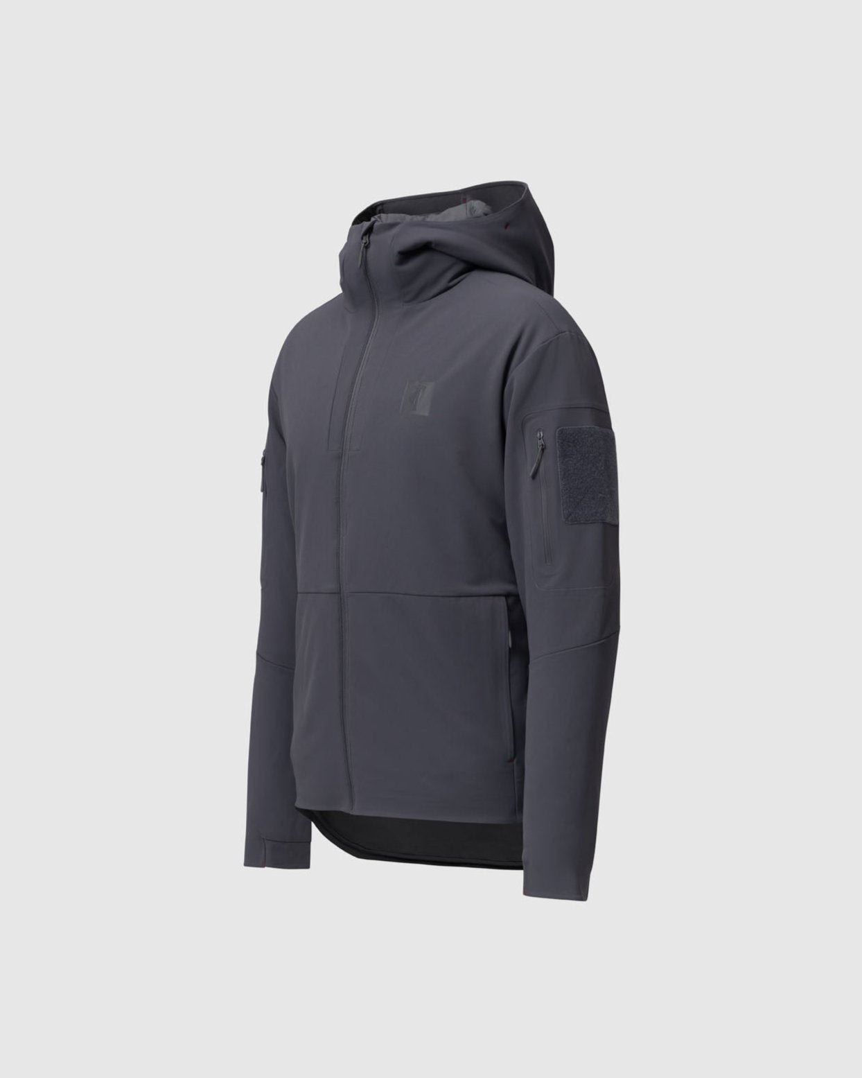 On form photo of the Tomahawk Performance Instructor Jacket, a tactical softshell insulated jacket, in Urban Grey.