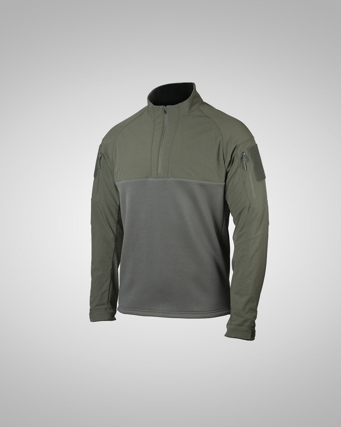 Product photo of the Tomahawk Performance CW / Combat Top, a tactical cold weather insulated layer, in Ranger Green.