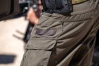 Close-up photo showing laser perforation for ventilation on the Tomahawk Performance HW / Combat Pant.