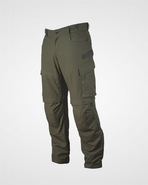 Frontal photo of the Tomahawk Performance HW / Combat Pant in Ranger Green, a full featured hot weather combat pant with cargo pockets.